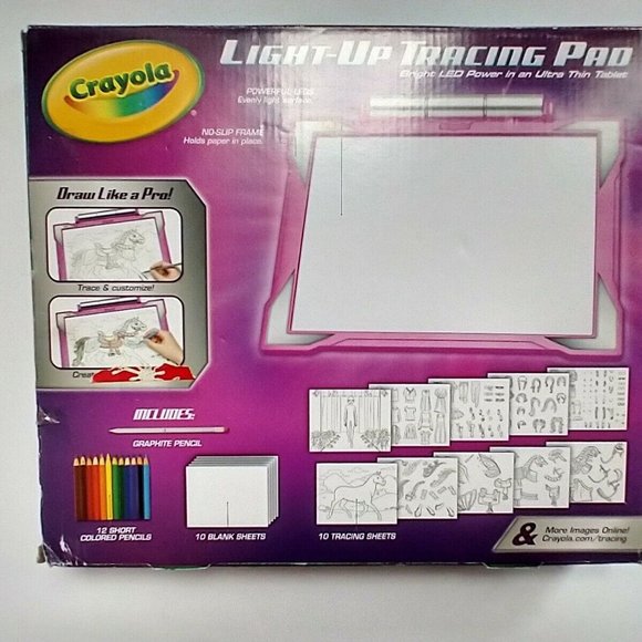 Crayola Light Up Tracing Pad Bright LED Power in an Ultra Thin Tablet - Pink - Picture 7 of 7